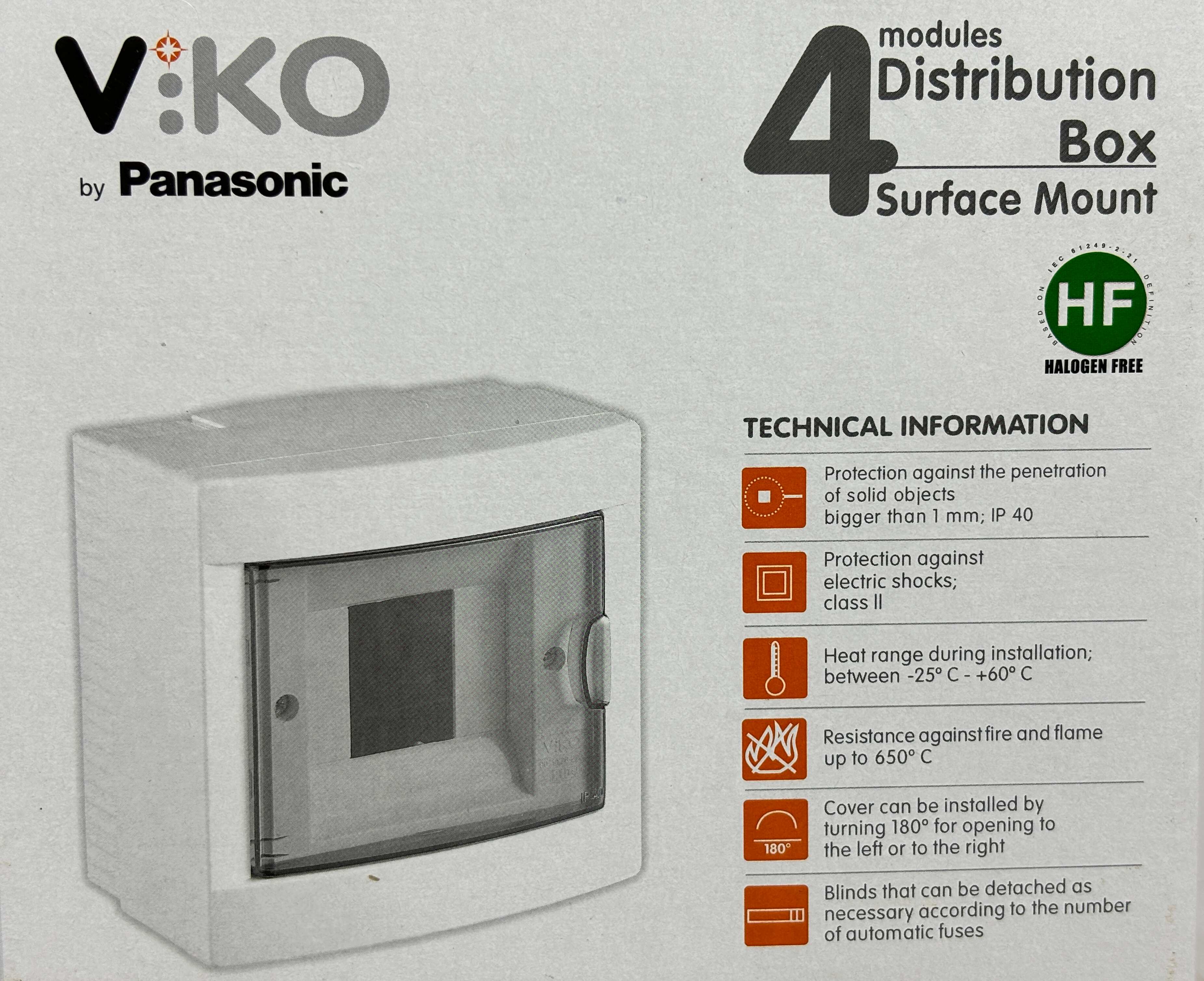 Бокс(коробка) на 4 модулі Viko накладний (IP40)